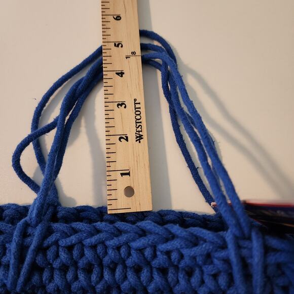 Nannacay Alexandra Galactics Knit Satchel Crossbody Bag in Ocean Blue NWT - Picture 11 of 11